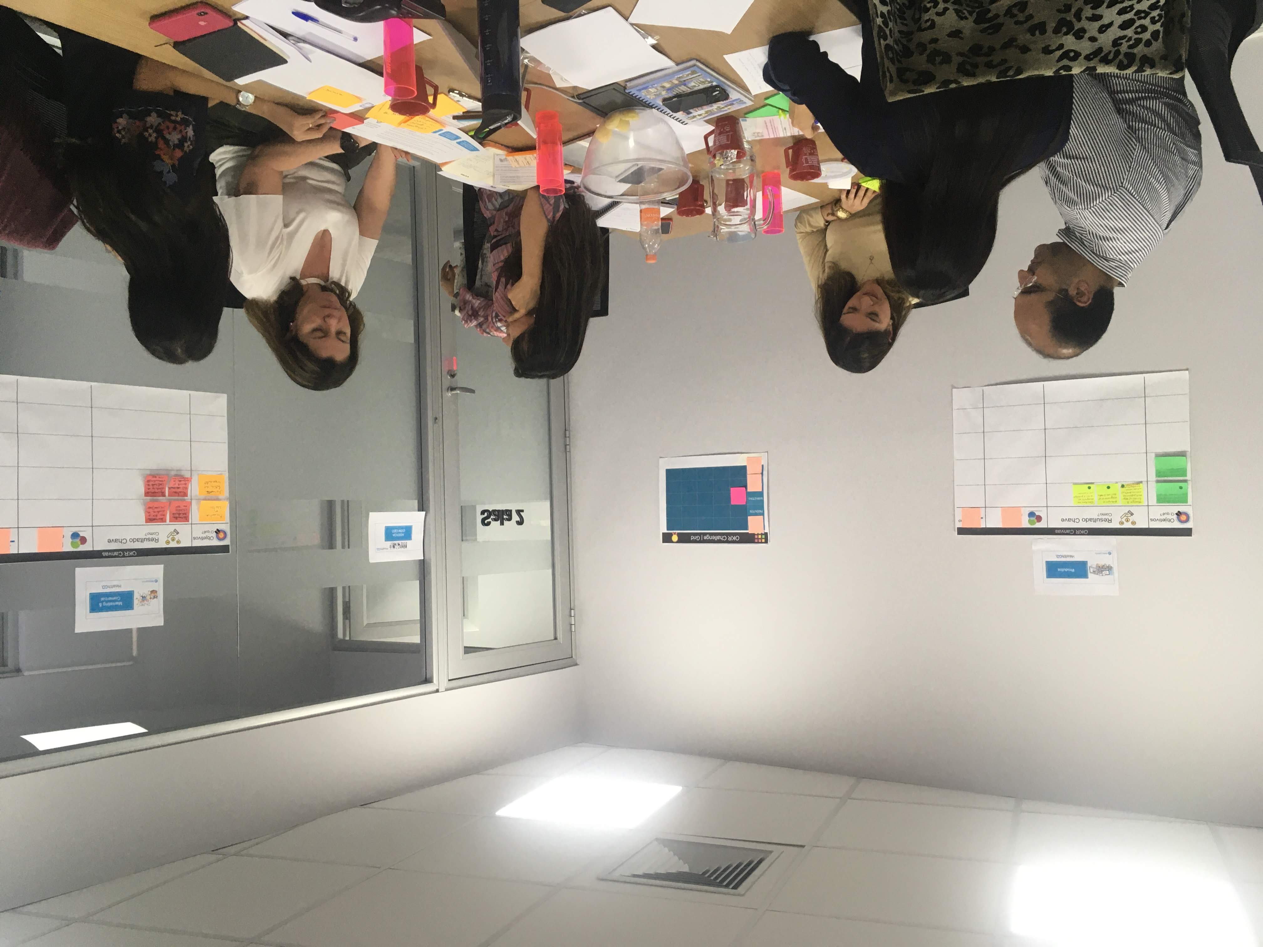 Practical OKR writing session with HM teams